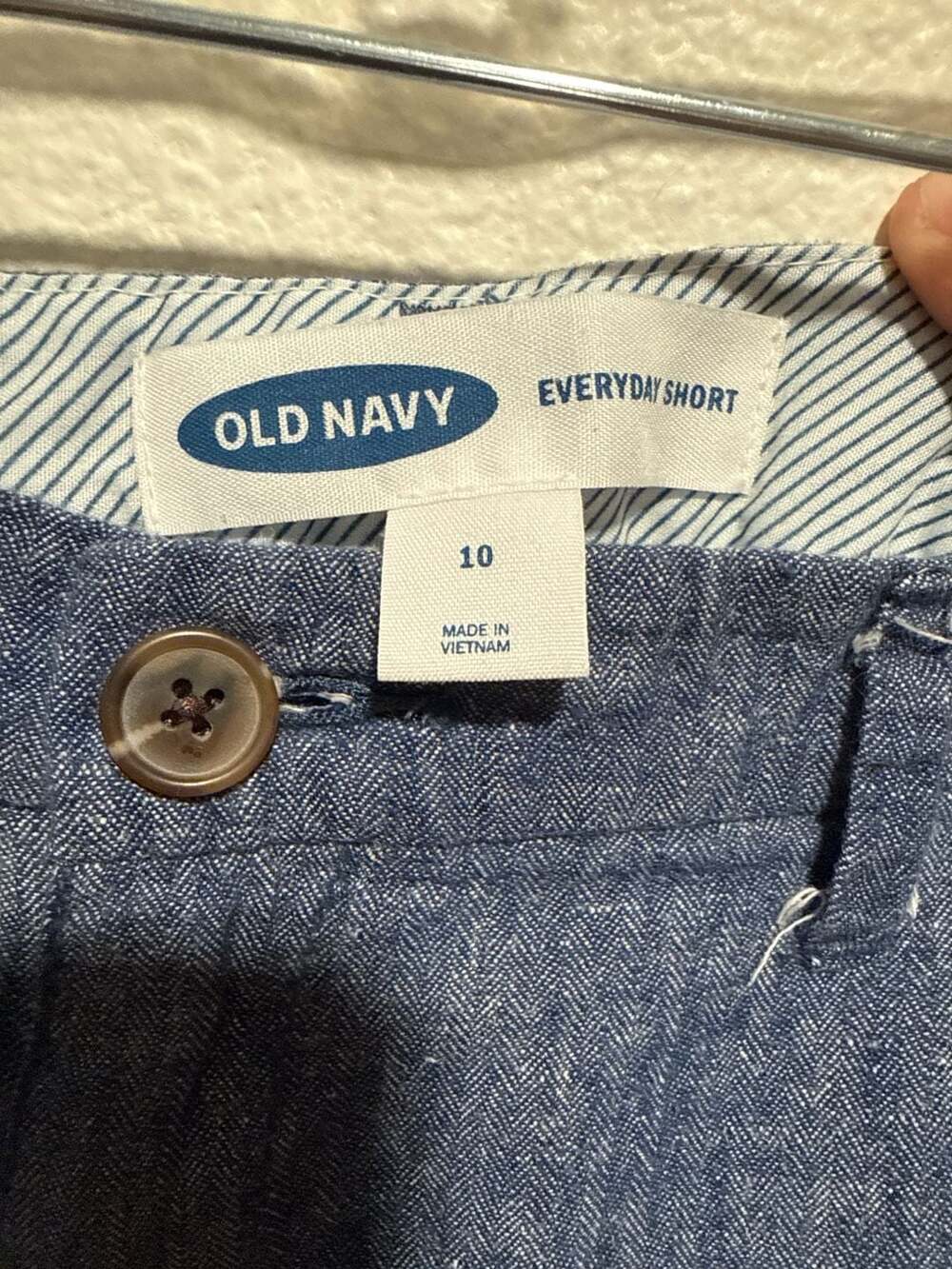 Old Navy Everyday Short Blue Linen-Blend Size 10 - Picture 3 of 3